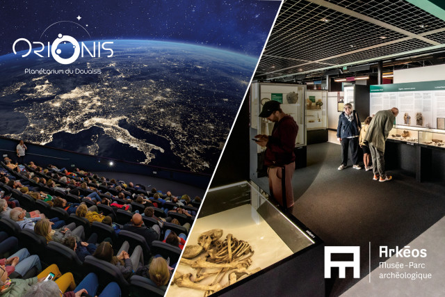 Billet coupl&eacute; Plan&eacute;tarium Orionis / Mus&eacute;e-parc Ark&eacute;os